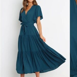 Black Petal and Pup midi dress